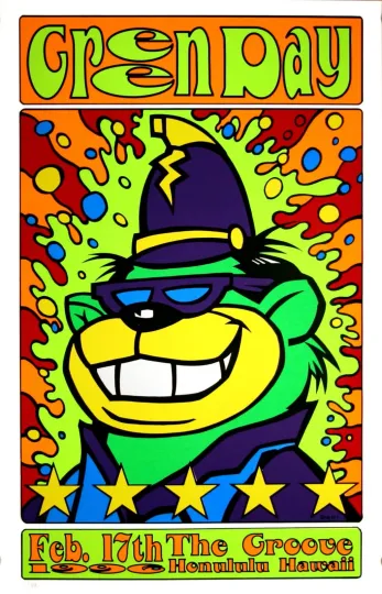 Green Day 1996 Concert Poster Frank Kozik Hawaii Premium Matte Vertical Poster