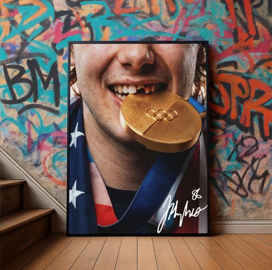 Discover Jack Hughes Gold Medal Poster, USA Hockey Champion Wall Art