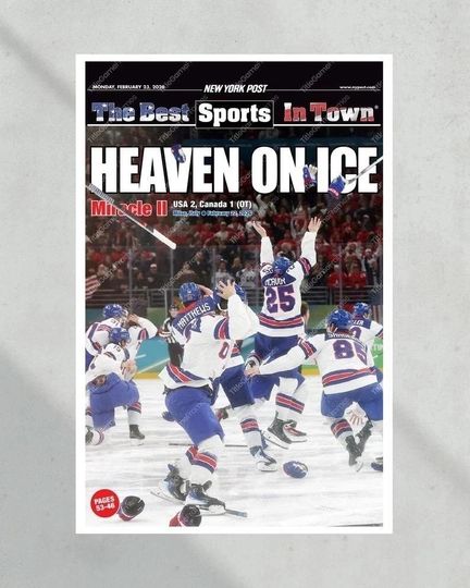 Discover 2026 USA Hockey Heaven on Ice Gold Medal vs Canada Poster
