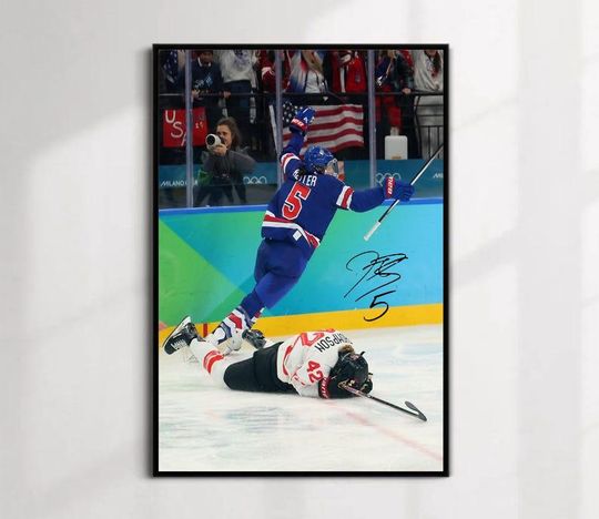 Discover Megan Keller Golden Goal USA Womens Hockey Poster/Canvas , Hockey 2026 Wall Decor