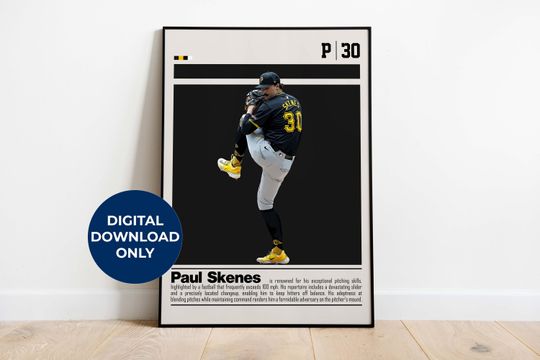 Discover Paul Skenes Poster for Sports Fan Wall Art for Baseball Fan Modern Sports Decor for Bedroom & Office Art