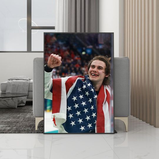 Discover Jack Hughes Poster Canvas Wall Art - Unframed Print - Room Decor - Birthday Gift - Color and Black and White Printing