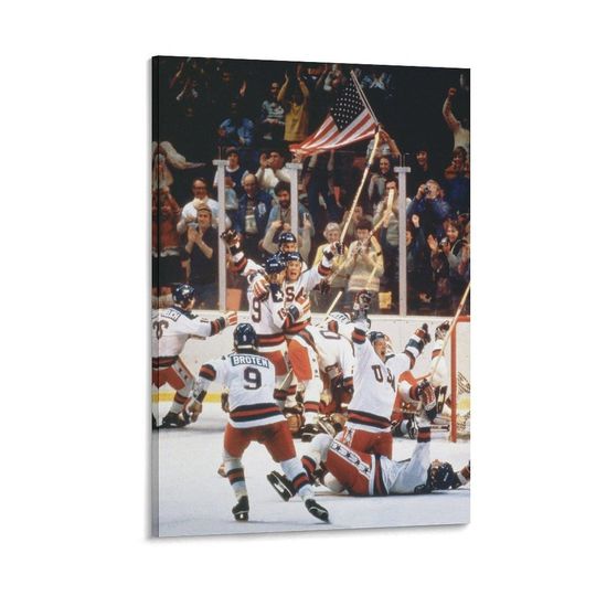 Discover 1980 Olympic Hockey Miracle On ICE Olympic Canvas Painting Wall Print Poster Room Decor