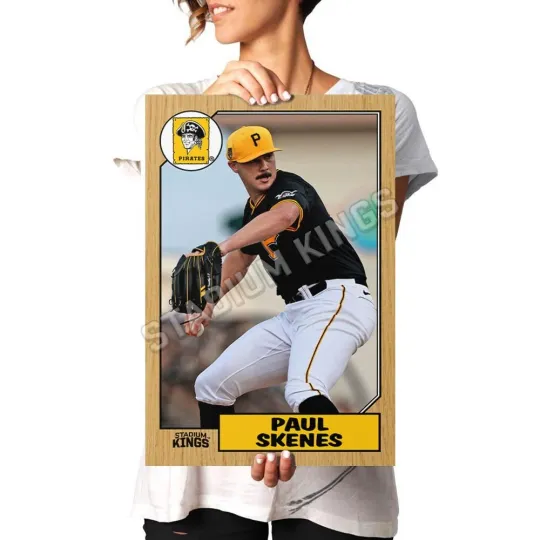 Discover Paul Skenes Pittsburgh Pirates 1987 Baseball Poster -