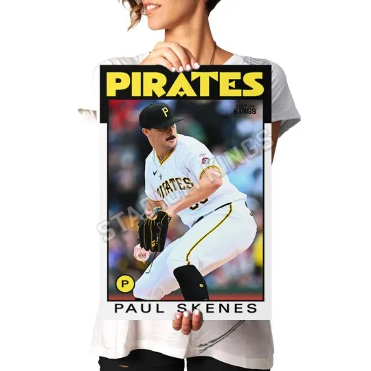 Discover Paul Skenes Pittsburgh Pirates 1986 Baseball Card Poster