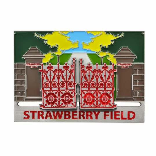 Discover Strawberry Field Gates Slider Fridge Magnet