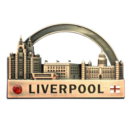 Discover Liverpool Waterfront Metal Fridge Magnet