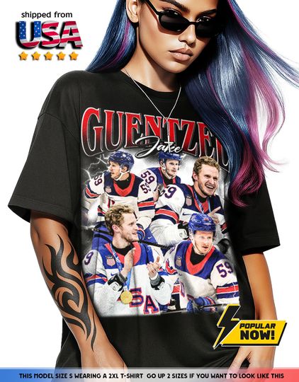 Discover Jake guentzel T-Shirt, guentzel usa team hockey shirt unisex Crewneck Tee