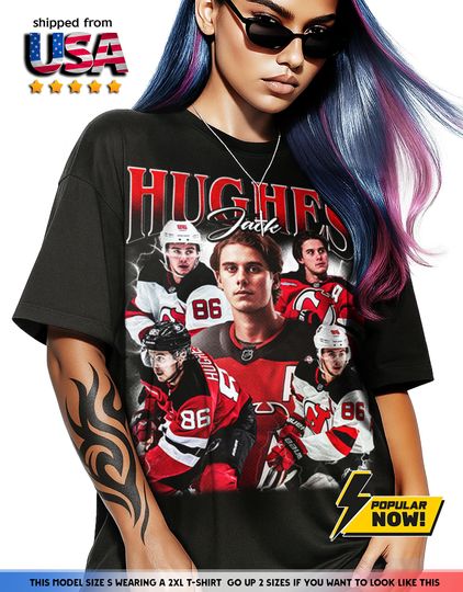 Discover Jack hughes T-Shirt, quinn hughes shirt unisex Crewneck Tee