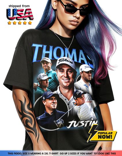 Discover Justin Thomas Vintage Style T-Shirt, Unisex Crewneck Tee