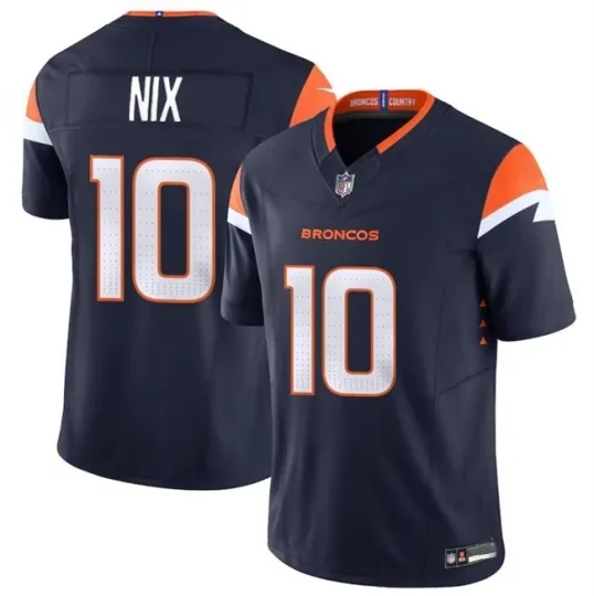 Discover Men's #10 Bo Nix Orange 2024 F.U.S.E. Vapor  Jersey