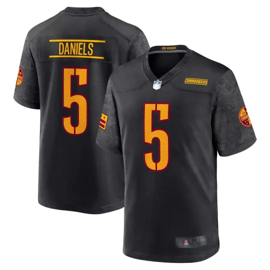 Discover Men's #5 Jayden Daniels Black Alternate Game Player Jersey – All