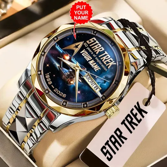 Discover Personalized Star Tr ek 60th Anniversary Alloy Luxury Quartz Watch