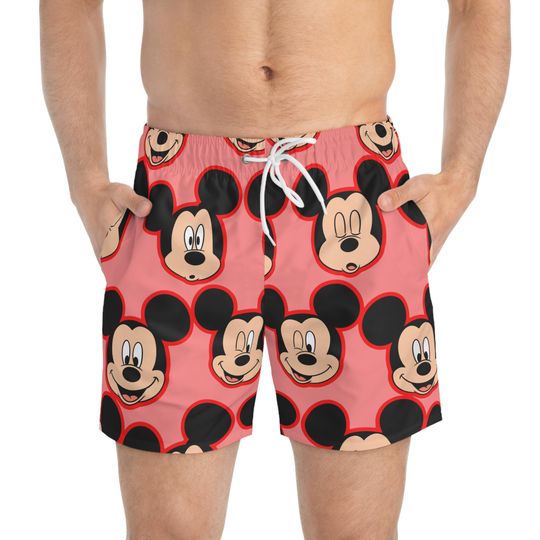Mickey Mouse Swim Trunks, Mickey Boys Beach Shorts, Disney Vacation Swimwear