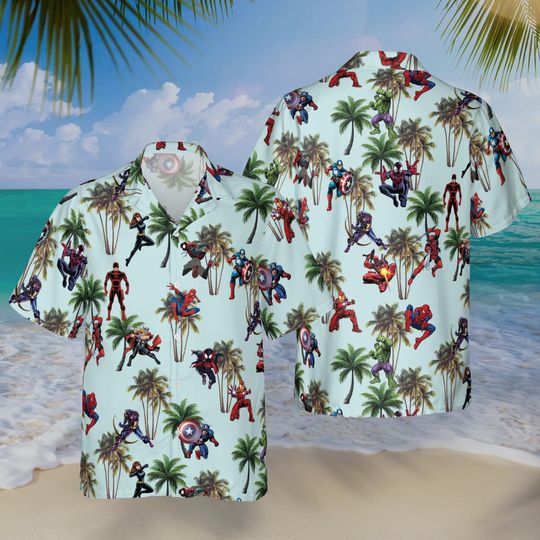 Discover Marvel Hawaiian Shirt, Team Avengers Hawaiian Shirt, Matching Marvel Tee