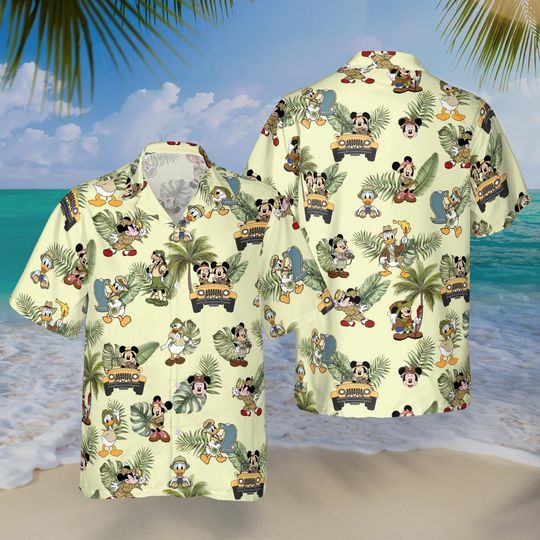 Discover Disney Animal Kingdom Safari Hawaiian Shirt, Mickey and Friends Shirt, Disney Safari Trip Tee