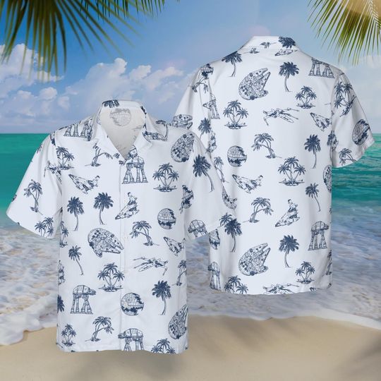 Discover Tropical Star Wars Hawaiian Shirt, Epic Star Wars Button Up Shirt, Unique Star Wars Jedi Hawaii Shirt, Summer Beach Vacation Outfits