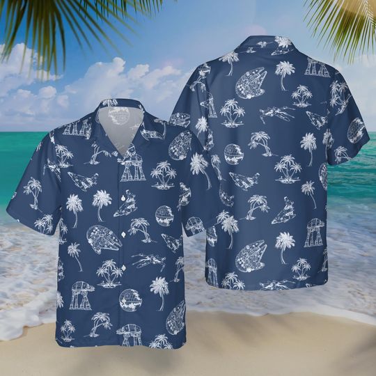 Discover Tropical Star Wars Hawaiian Shirt, Epic Star Wars Button Up Shirt, Unique Star Wars Jedi Hawaii Shirt, Summer Beach Vacation Outfits