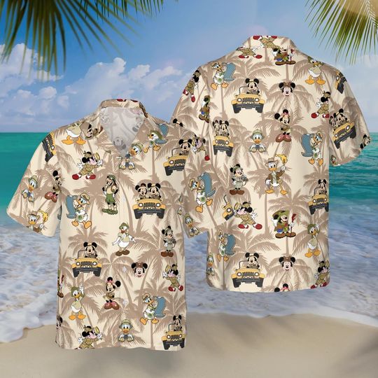 Discover Disney Animal Kingdom Safari Hawaiian Shirt, Mickey and Friends Shirt, Disney Safari Trip Tee