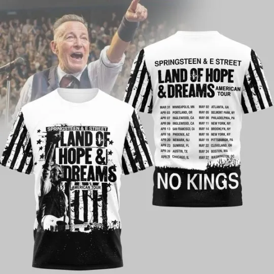 Discover Springsteen & E Street Land of Hope & Dreams 3D T-Shirt