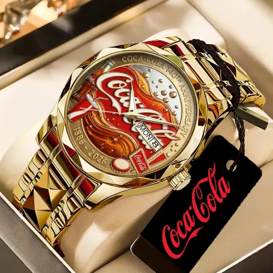 Discover Coca 140th Anniversary Alloy Luxury Quartz Watch