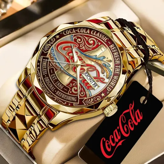 Discover Coca 140th Anniversary Alloy Luxury Quartz Watch