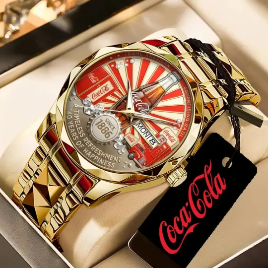 Discover Coca 140th Anniversary Alloy Luxury Quartz Watch