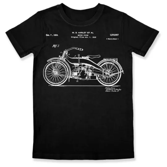 Discover H Davidson Motorcycle Patent Unisex T-Shirt
