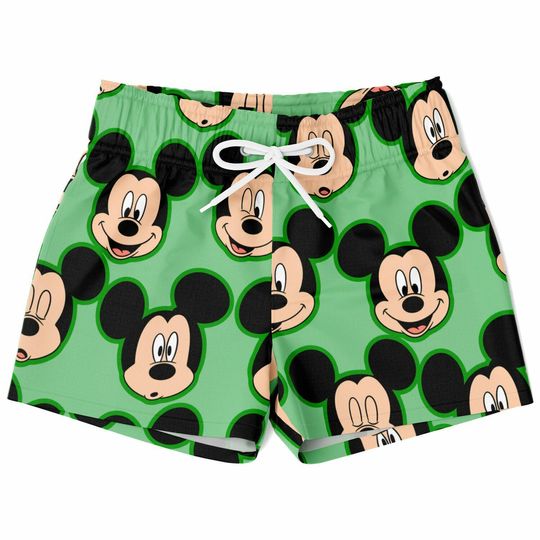 Discover Mickey and Friends Swim Trunks, Mickey Boys Beach Shorts, Disney Vacation Swimwear
