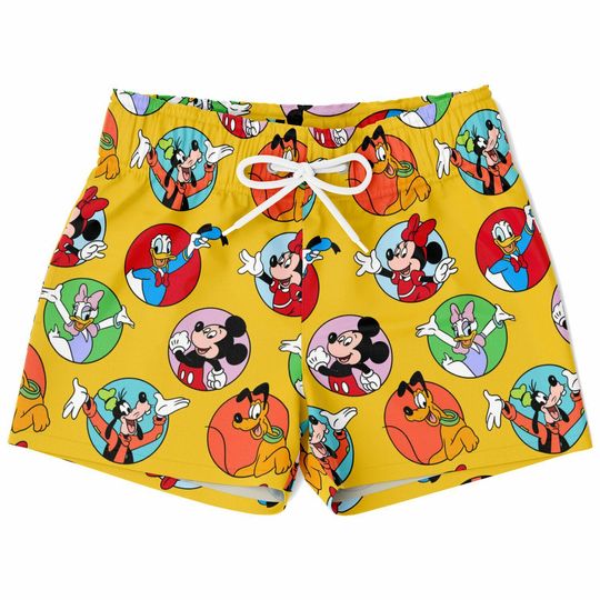 Discover Mickey and Friends Swim Trunks, Mickey Boys Beach Shorts, Disney Vacation Swimwear