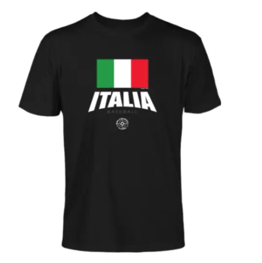 Discover Men Italy Legends Black 2023 World Baseball Classic Federation T-Shirt