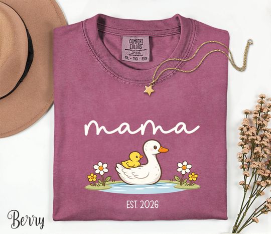 Discover First Mother's Day Shirt, New Mom Est 2026 Shirt, First Time Mom Gift, Duck Mom Tee, First Time Mama Gift, Gift for New Mommy, Duck Mama Tee