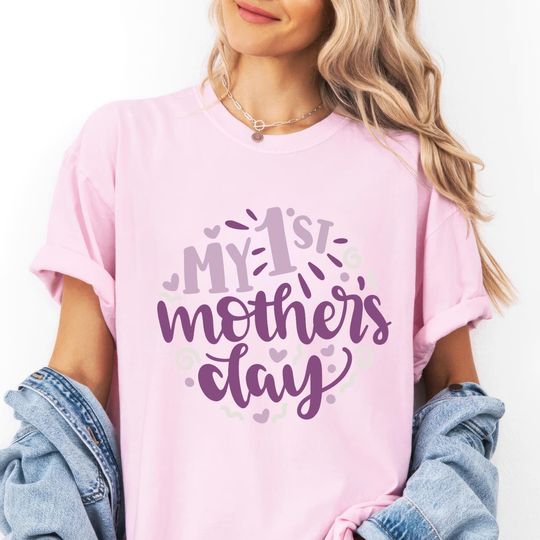 Discover My First Mother's Day 2026 Shirt, New Mom Line Art Tee, Emotional First Mothers Day Gift, Minimalist Mama Shirt, New Mama Est 2026 Top