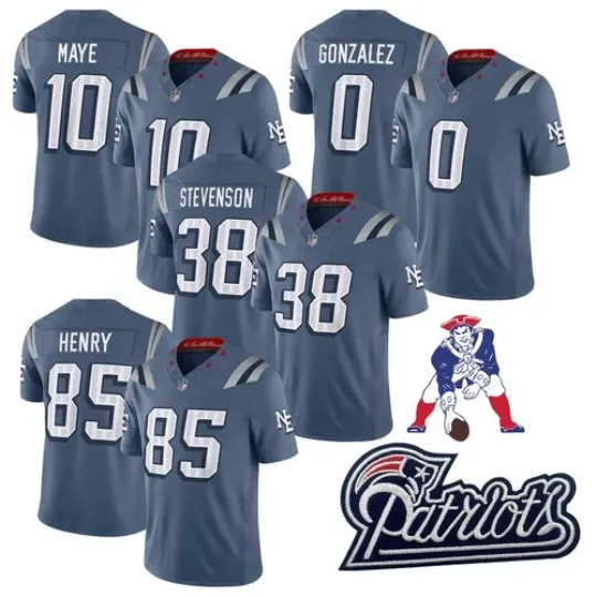 Discover Men/Youth Patriots Storm Blue 2025 Rivalries Collection  Jersey