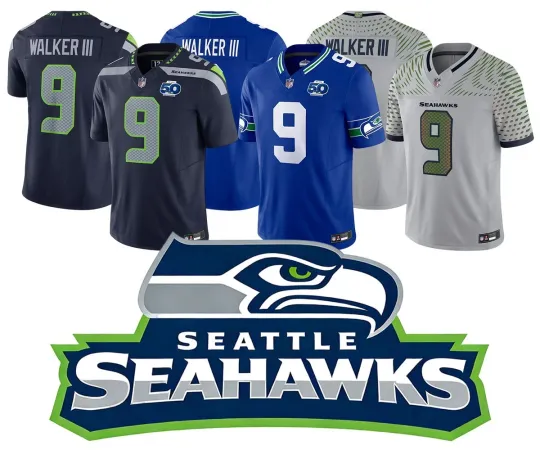 Discover Men/Youth Seahawkss #9 Kenneth Walker III  Jersey