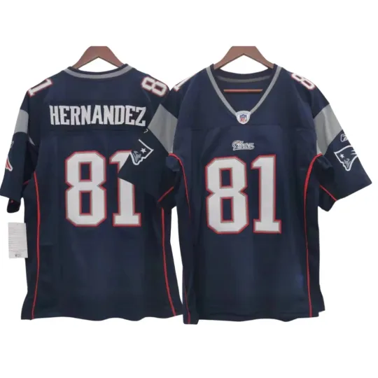 Discover Aaron #81 Hernandez MEN Jersey Navy