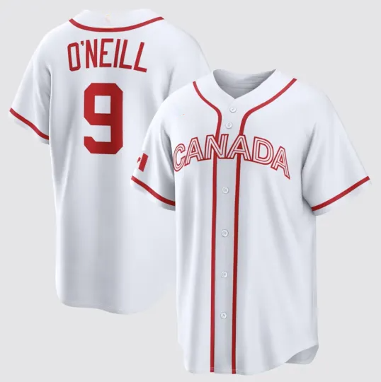 Discover Men's Canada Baseball Tyler O'Neill White 2026 World Baseball Classic Jersey