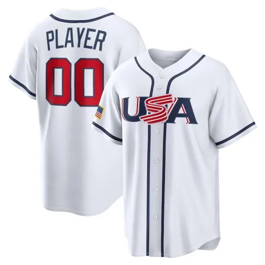 Discover Men's USA Baseball White Jersey 2026 World Baseball Classic