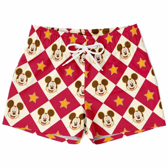 Discover Mickey and Friends Swim Trunks, Mickey Boys Beach Shorts, Disney Vacation Swimwear