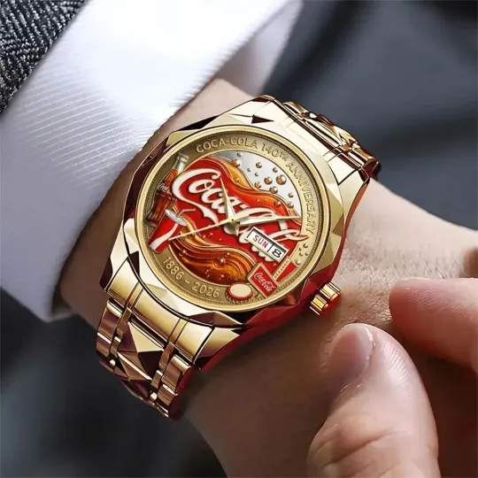 Discover Coca 140th Anniversary Alloy Luxury Quartz Watch