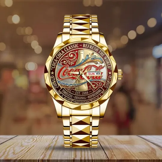 Discover Coca 140th Anniversary Alloy Luxury Quartz Watch