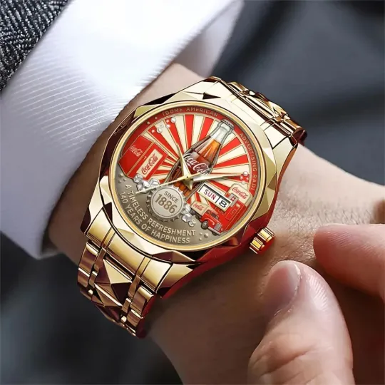 Discover Coca 140th Anniversary Alloy Luxury Quartz Watch