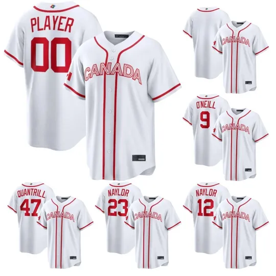 Discover Men's Canada White 2026 World Baseball Classic Printed Jersey S-3XL