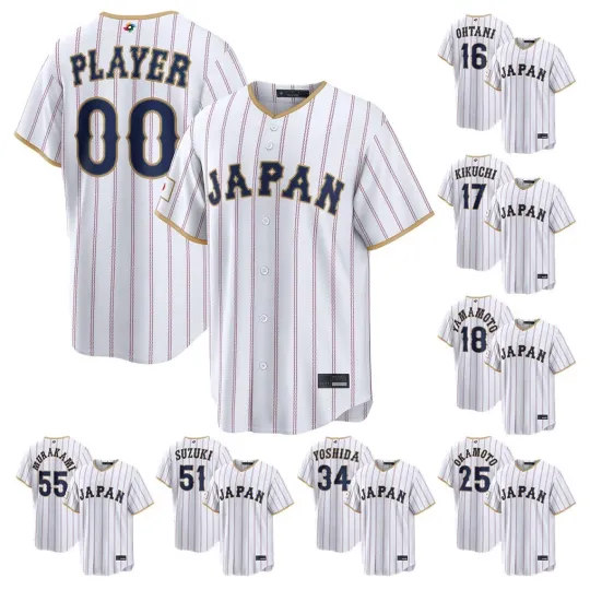 Discover Men's Japan Baseball White 2026 World Baseball Classic Printed Jersey