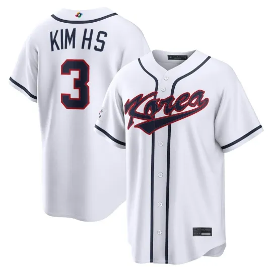 Discover Korea Hyeseong Kim White 2026 World Baseball Classic Baseball Printed Jersey