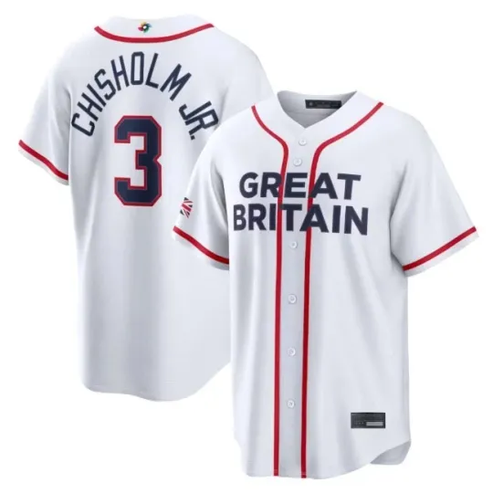 Discover Jazz Chisholm Jr. Royal 2026 World Baseball Classic Baseball Printed Jersey
