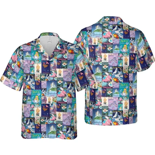 Discover Fantasyland Theme Park Hawaiian Button Down Shirt