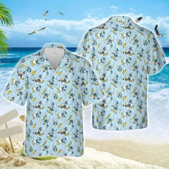 Discover Donald Duck Goofy Hawaiian Button Down Shirt