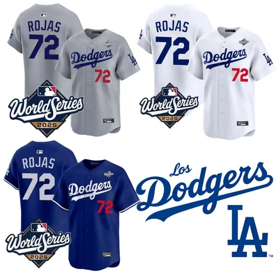 Discover Men's Dodgerss #72 Miguel Rojas 2025 Limited Printed Jersey S-3XL