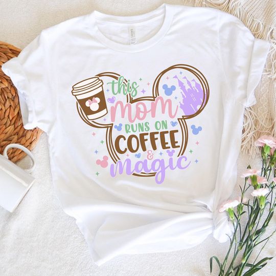 Discover This Mom Runs On Coffee Magic Shirt, Mickey Mother t-Shirt, Mother's Day Gift, Disney mothers Day Shirt